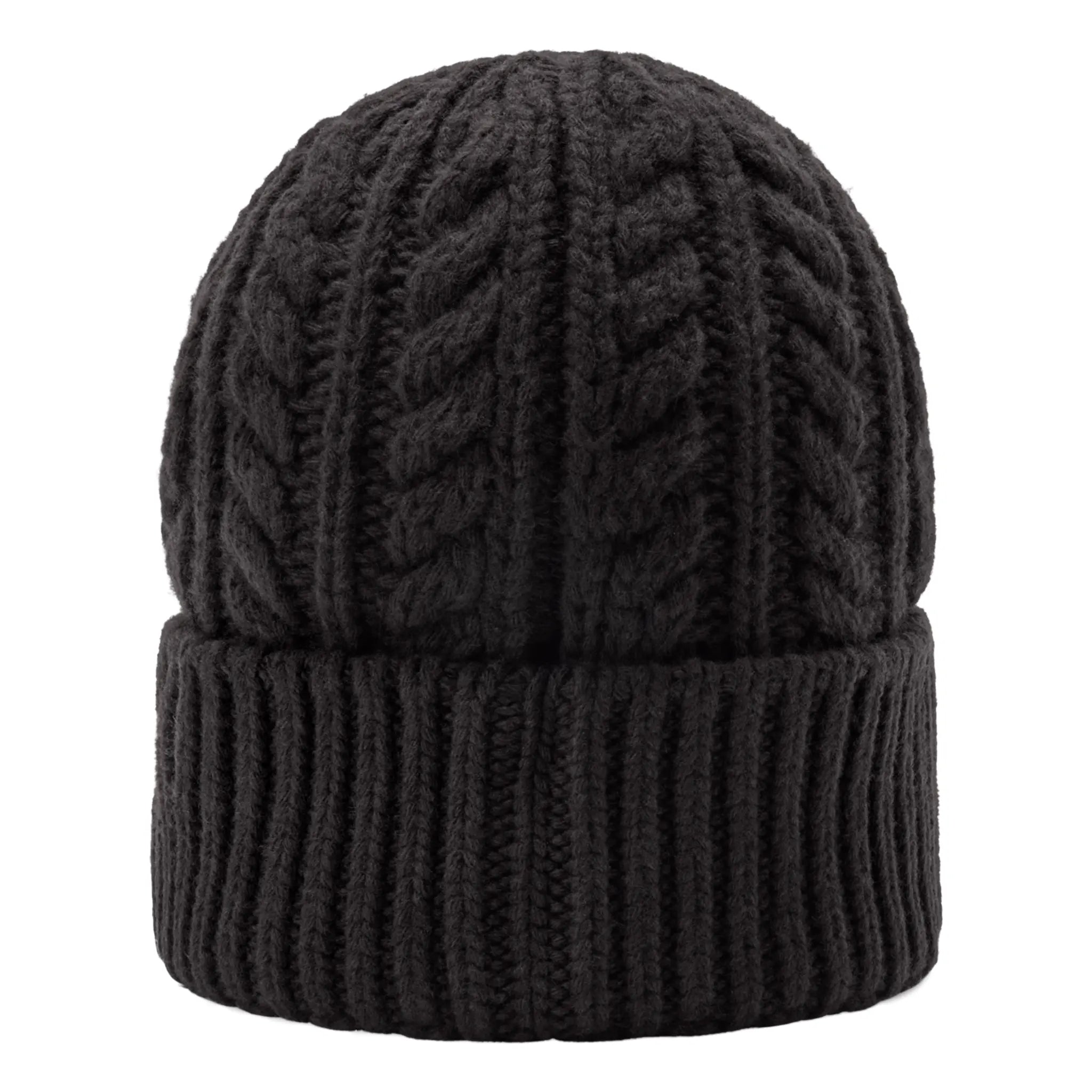 Back View of Louis Vuitton Only LV Mini Cable Brown Beanie M5257A